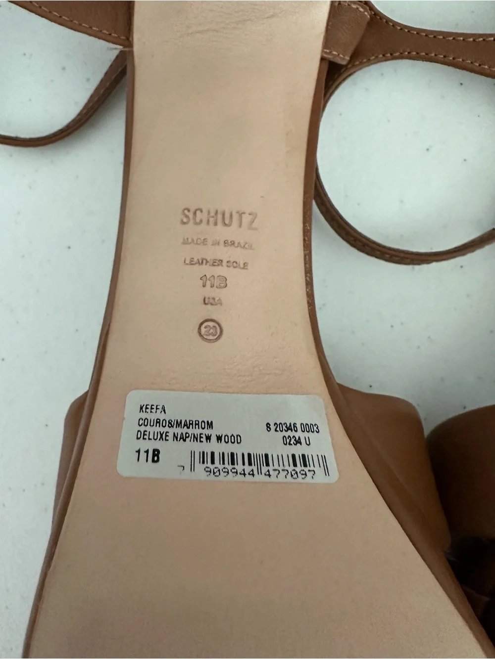 NWOT Women’s Schutz 11 Keefa Dark Tan Platform Sandals